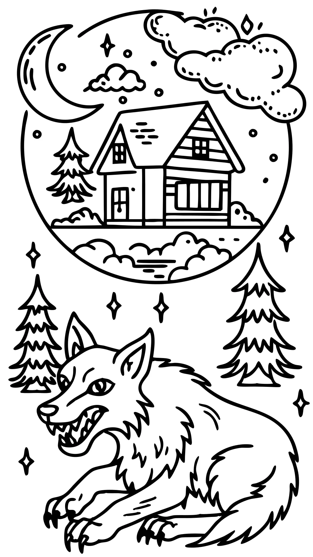 coloring pages of werewolves